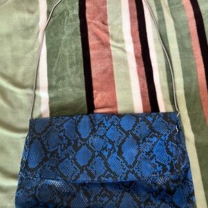 Sassy Jones Blue Snake Print Women's Bag